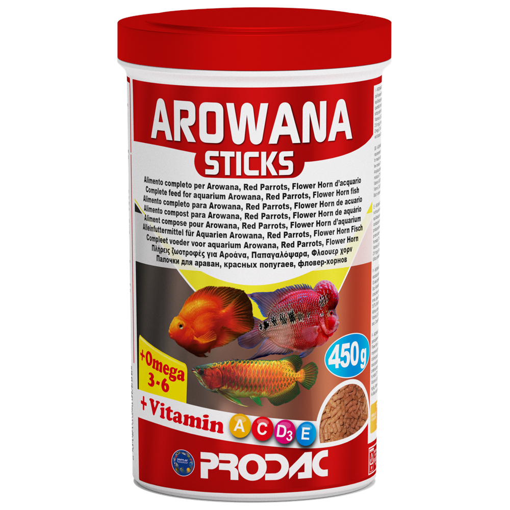 PRODAC-AROWANA STICKS 1200ML/450GR